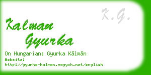 kalman gyurka business card